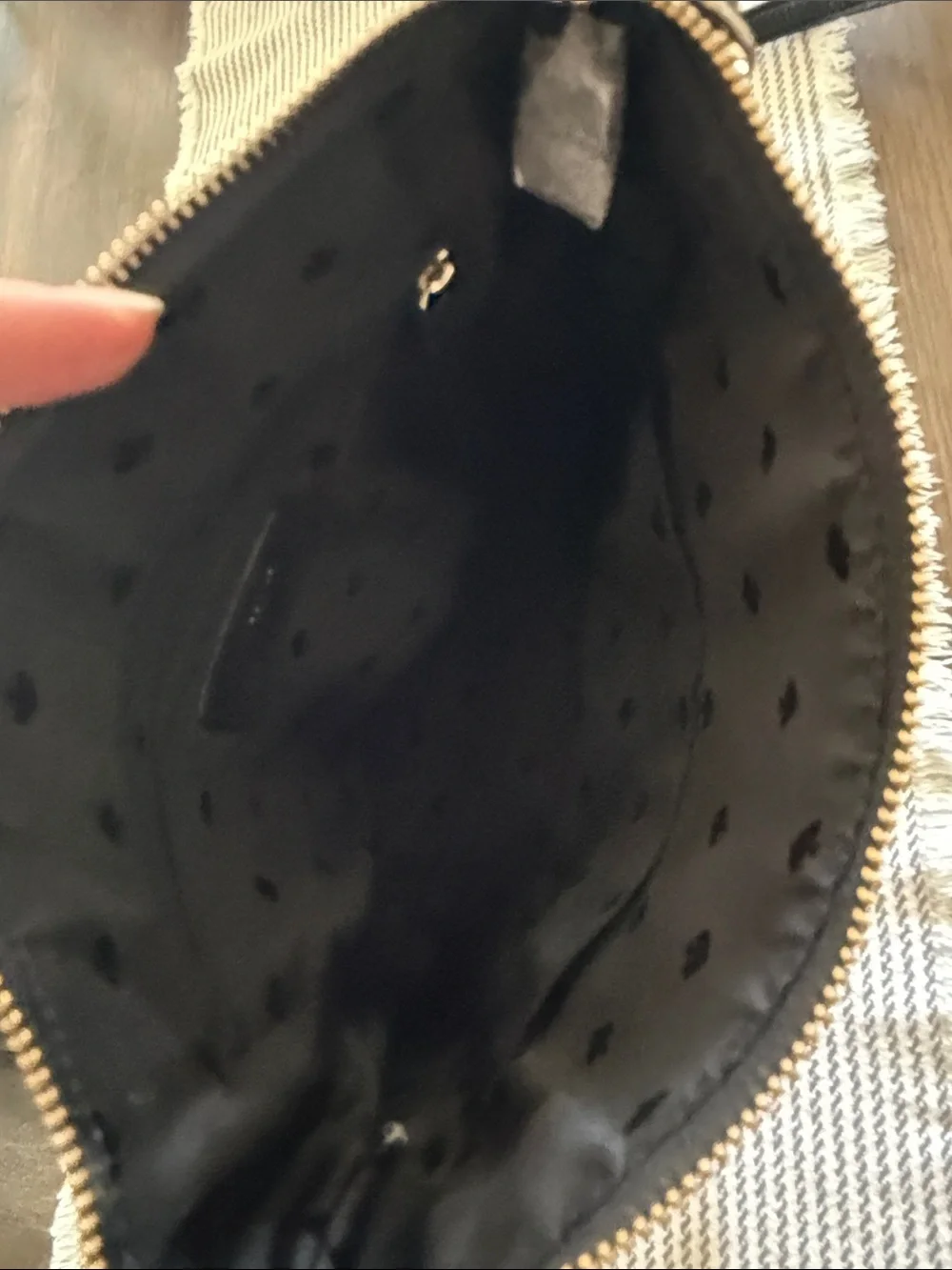 kate spade Black Pebbled Leather Tassel Crossbody Bag